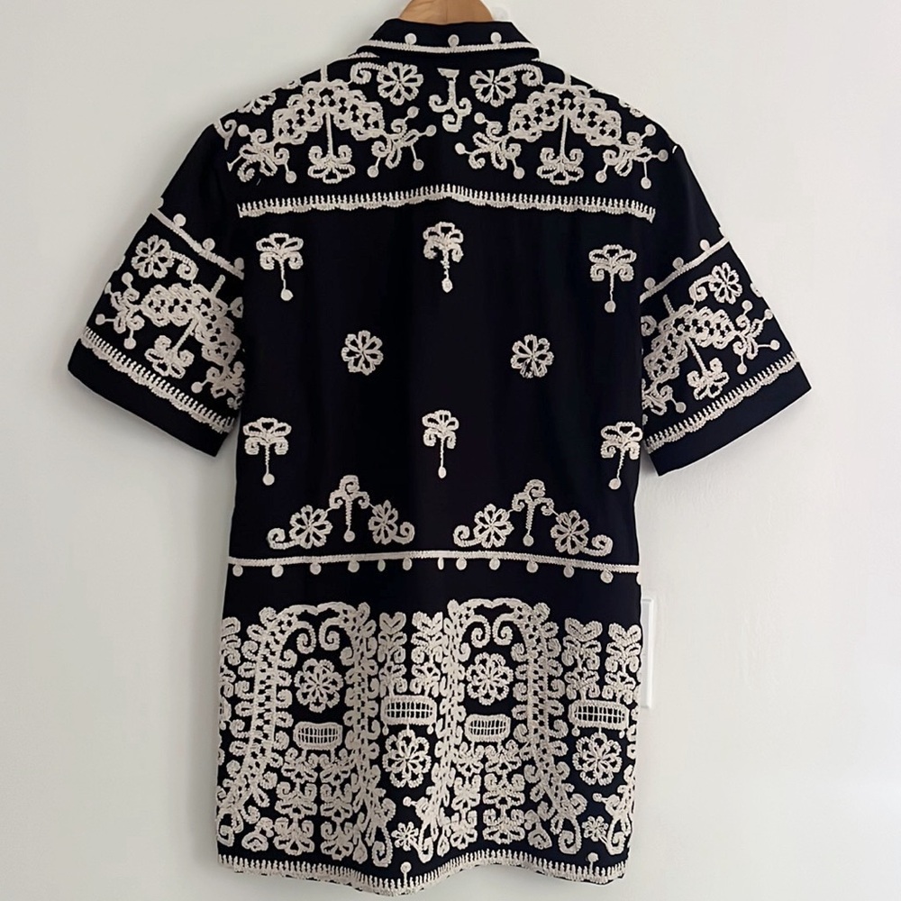 SOLD - Anthropologie Maeve Short-Sleeve Collared Mini Shirt Dress - Picture 11 of 15
